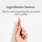 DreamBone Palitos de mantequilla de maní para perros sin piel cruda...