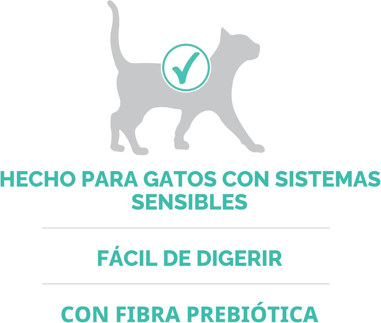 Alimento para gato adulto premium Purina One sistemas sensibles, Si...