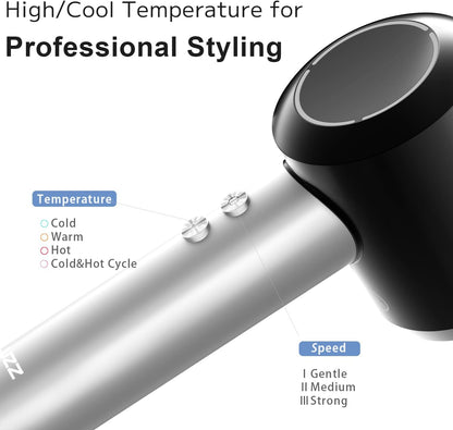 PLUZZ Pro Secador de pelo profesional con cable de alimentación de...