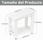 Forest Manor Reposapiés de ducha de bambú blanco para afeitarse pie...