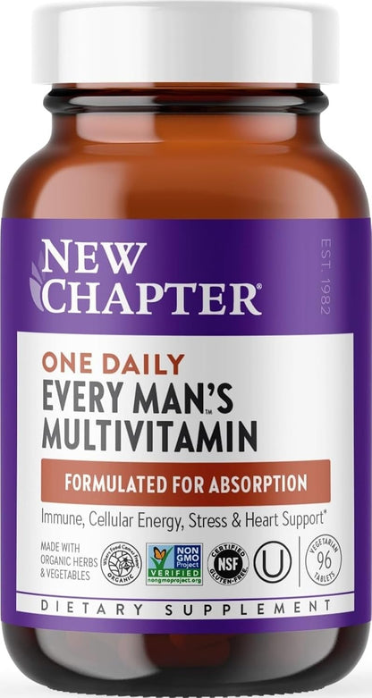 New Chapter Multivitamínico para hombres, B6, B12 extra, D3, vitami...