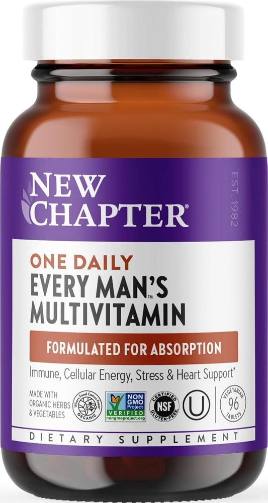 New Chapter Multivitamínico para hombres, B6, B12 extra, D3, vitami...