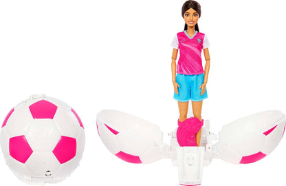 Barbie Muñeco y accesorios de jugador de fútbol con muñeca Brunette...