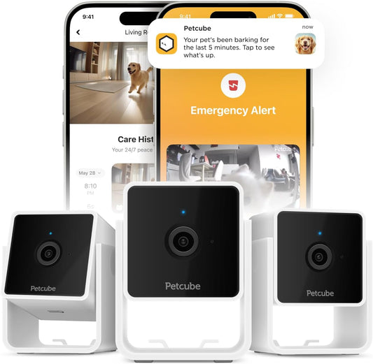 Petcube Cam El paquete de 3 | Cámara de seguridad Wi-Fi para mascot...