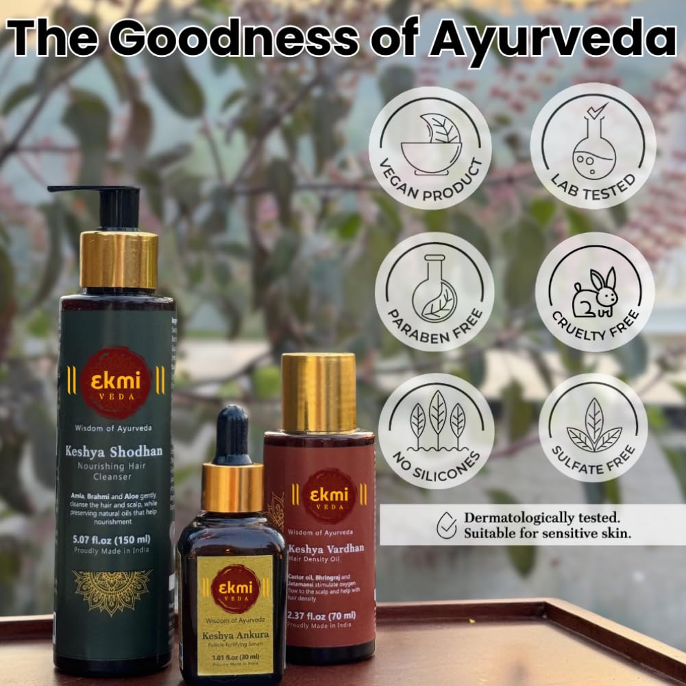 EKMIVEDA Set de crecimiento del cabello con hierbas ayurvédicas \u2...