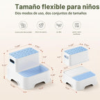 COOSEYA Taburetes de 2 escalones para niños, taburete escalonado pa...