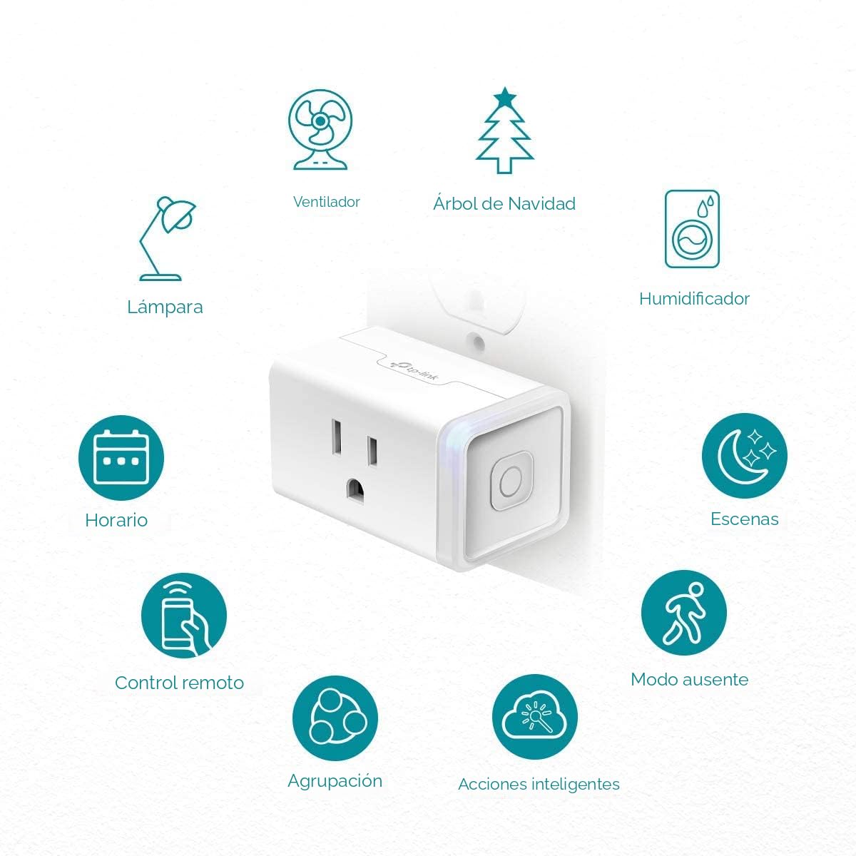 Kasa Smart Enchufe HS103P4, toma Wi-Fi para el hogar inteligente fu...
