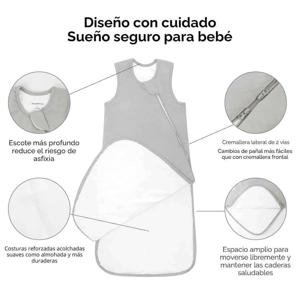 BubblePanda Saco de Dormir de Rayón Hecho de Bambú 2t-3t 1.0 Tog Sa...