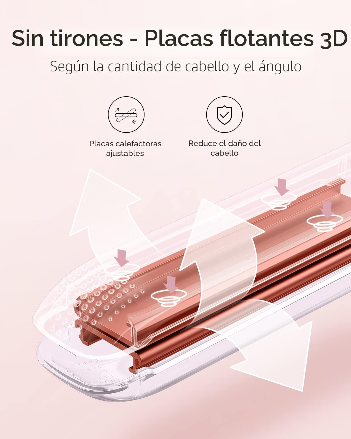 Wavytalk Plancha Alisadora de Cabello de Salón, Función de Iones Ne...
