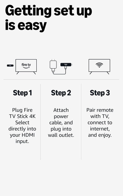 Amazon Fire TV Stick 4K Select (modelo más reciente): streaming en 4K, búsqueda con inteligencia artificial y TV en vivo gratis