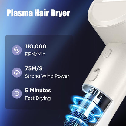 Secador de pelo de plasma para el cuidado del cabello, secador ióni...