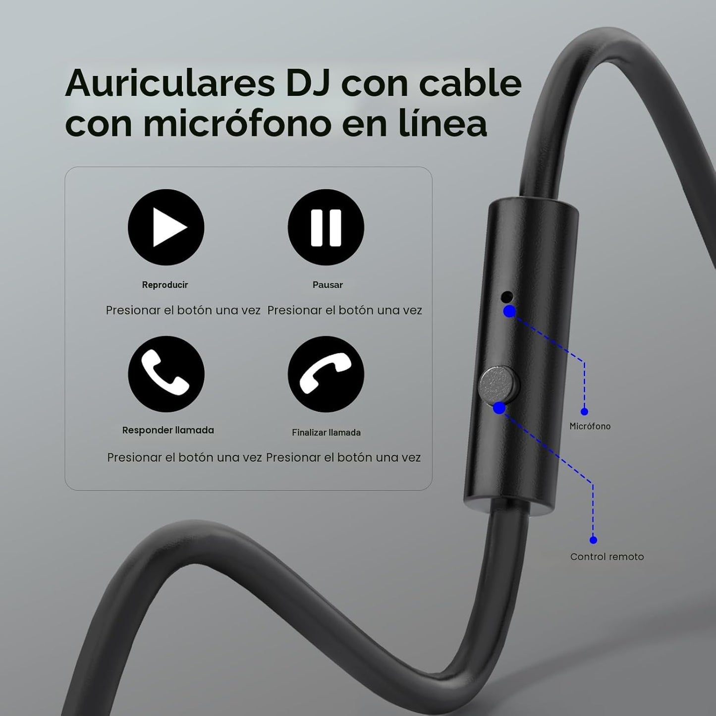 OneOdio Auriculares con cable para diadema Hi-Res Studio Monitor y...