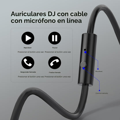 OneOdio Auriculares con cable para diadema Hi-Res Studio Monitor y...