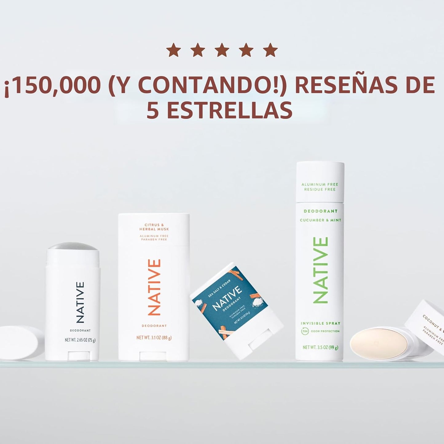 Desodorante Native Contiene Ingredientes Derivados Naturalmente, Co...