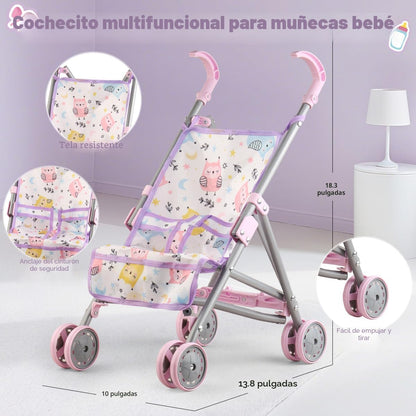 Muñeca de bebé con juego de cochecito para juego de simulación real...