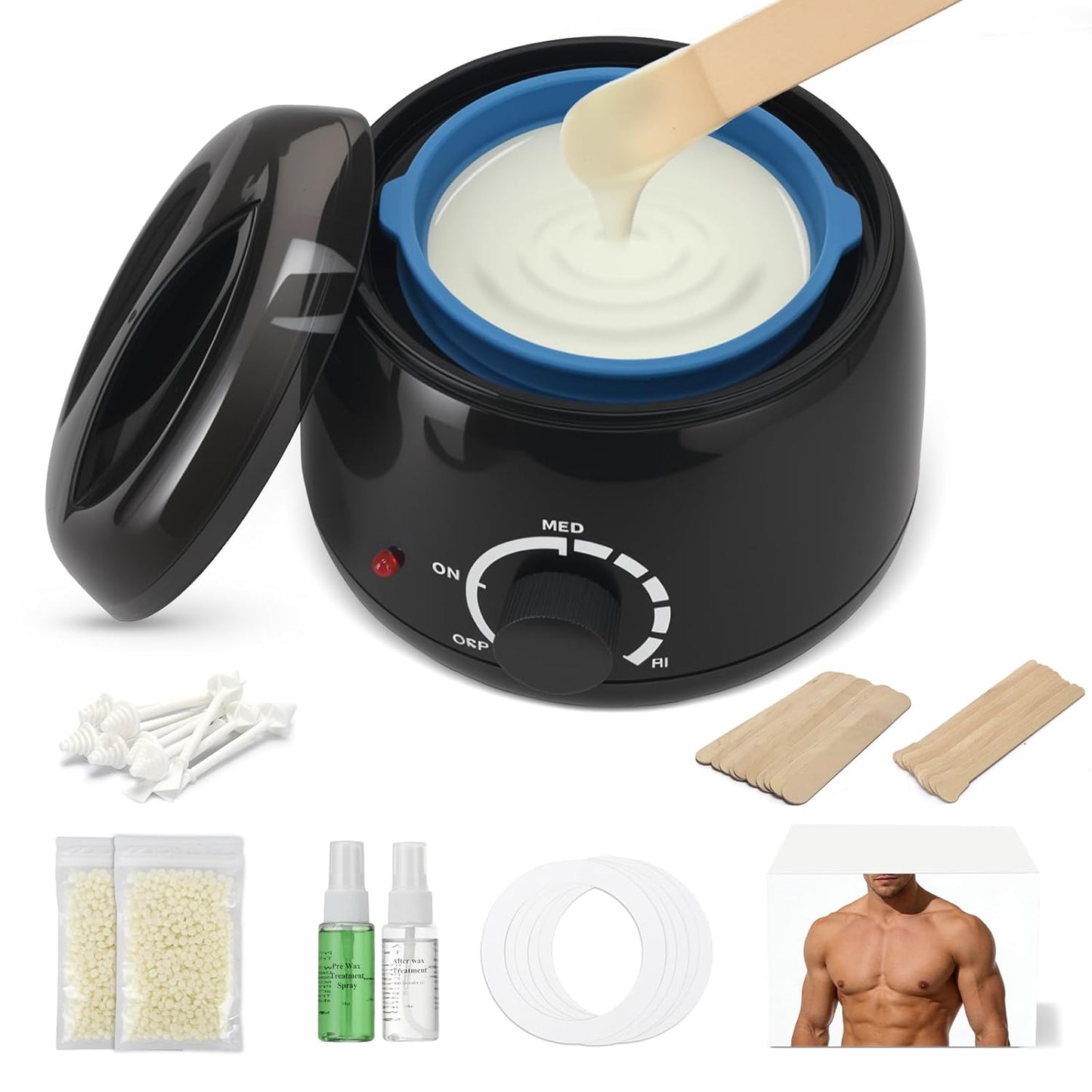 SUERBEATY Mini kit de depilación para hombres y mujeres, 8.5 fl oz,...