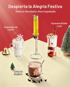 Maestri House LunaFro Espumador de leche recargable, soporte y 2 ba...