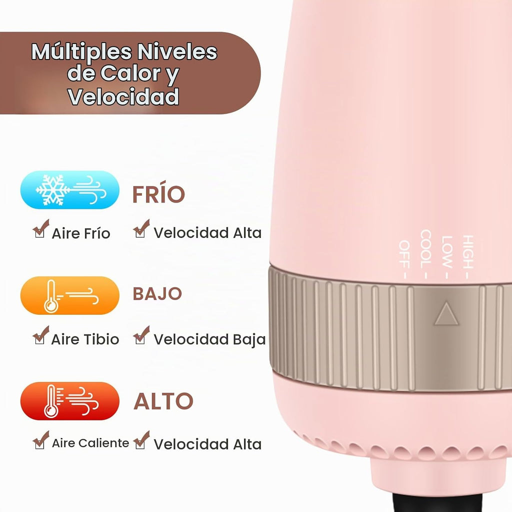 Aima Beauty Pequeño cepillo automático del secador de pelo del volt...