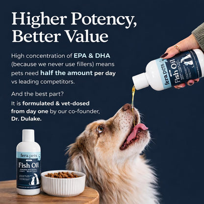 Fera Pets Aceite de pescado - Omega 3 para perros y gatos para apoy...