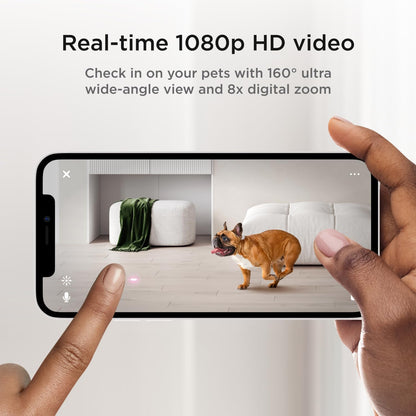 Petcube Play 2 Cámara Wi-Fi para mascotas con juguete láser para ga...