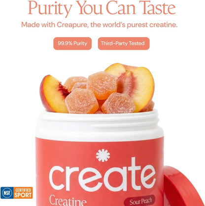 Create Gomitas de Monohidrato de Creatina para Hombres y Mujeres, M...