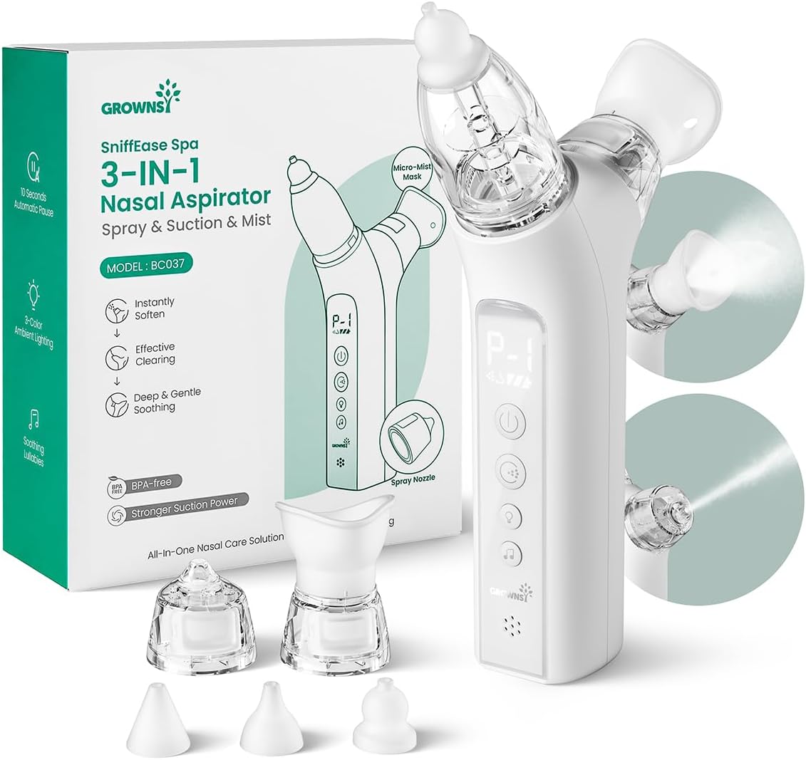 Aspirador nasal para bebés, succión eléctrica de nariz para bebé