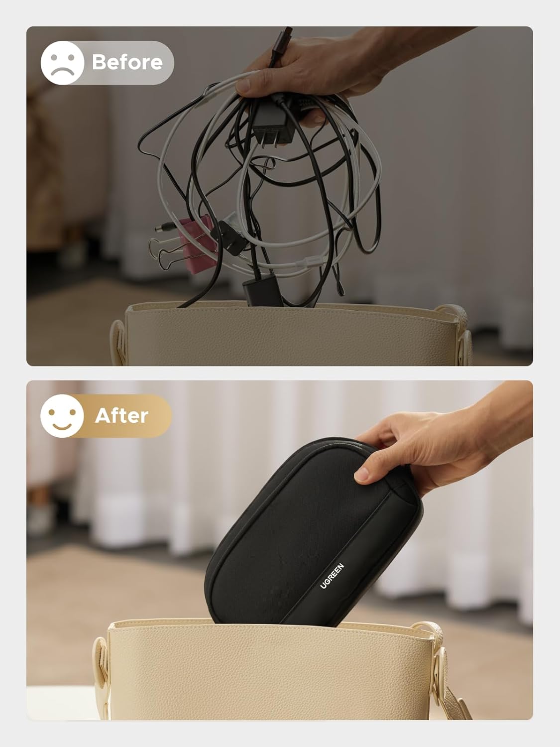 UGREEN - Bolsa Organizadora de Electrónica para Viaje, Estuche Mult...
