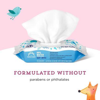 Marca Amazon \u2013 Mama Bear - Toallitas para bebés con 99% de agu...