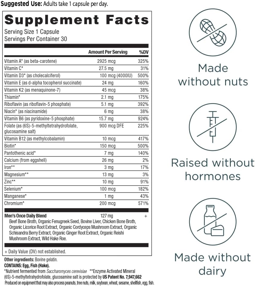 Ancient Nutrition Multivitamínico para hombres, Ancient Multi Suple...