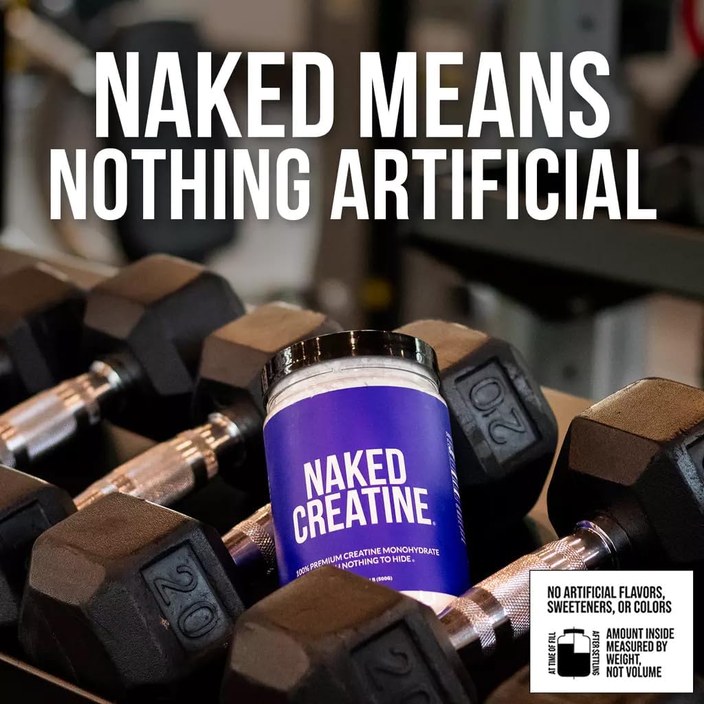 NAKED - Polvo de monohidrato de creatina micronizada pura, sin sabo...