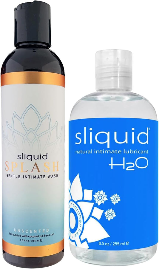 Sliquid H2O Lube + Balance Splash Gentle Feminine Wash - Lubricante...