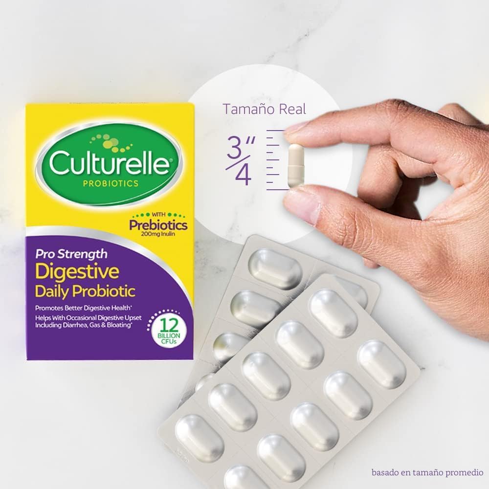 Culturelle Pro Strength Probiótico diario, cápsulas digestivas, cep...