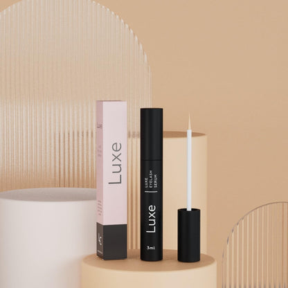 Luxe Cosmetics Suero de pestañas (0.1 fl oz), suero de crecimiento de pestañas para pestañas más gruesas, largas y llenas, crecimiento de pestañas premium, pestañas de volumen, resultados visibles