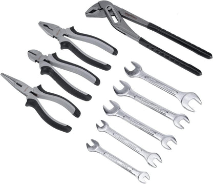 Amazon Basics Juego de herramientas manuales de mecánico y reparaci...