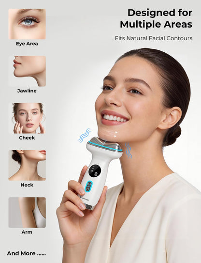Herramienta de escultura facial LED 7 en 1 con terapia de luz roja...