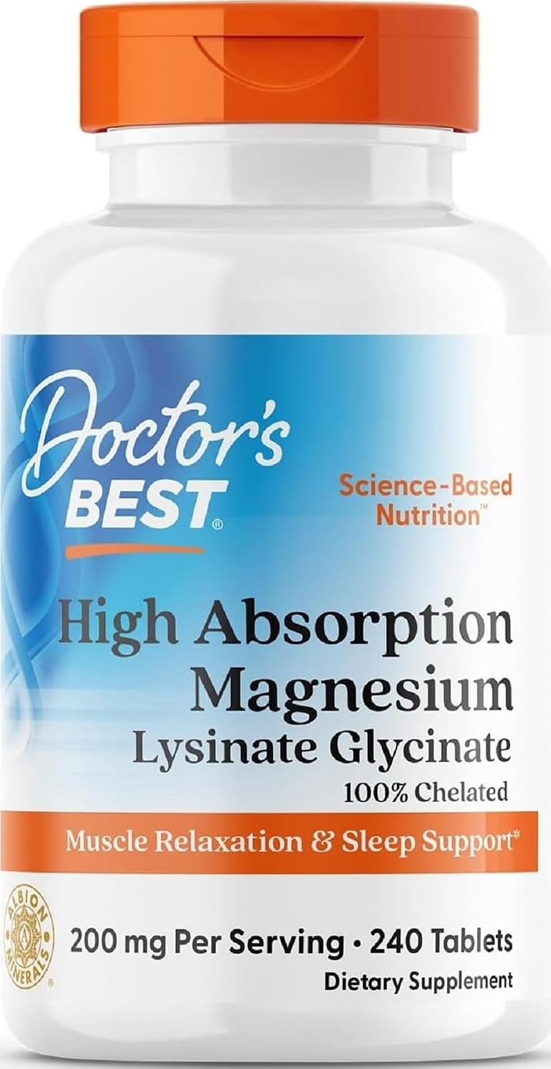 Doctor's Best Suplemento de Glicinato Lisinato de Magnesio de A...