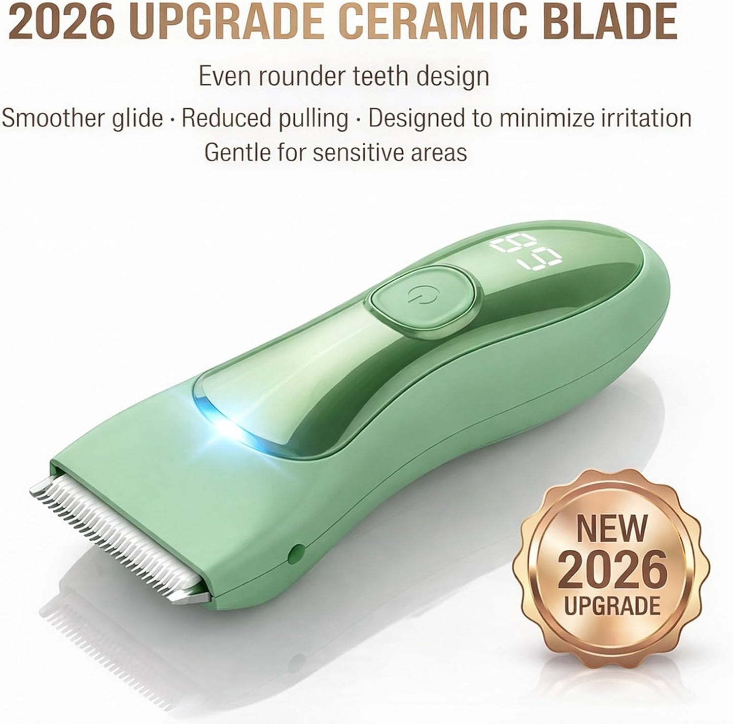 Bekhic Manscape - Cortadora de pelo para ingle y cuerpo para hombre...