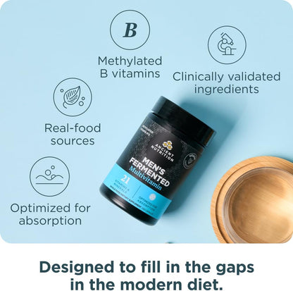 Ancient Nutrition Multivitamínico para hombres, multivitamínico fer...