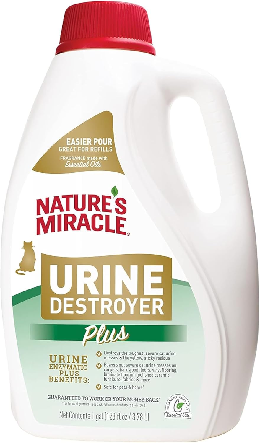 Nature's Miracle Destructor de Orina Plus para Gatos, Fórmula E...