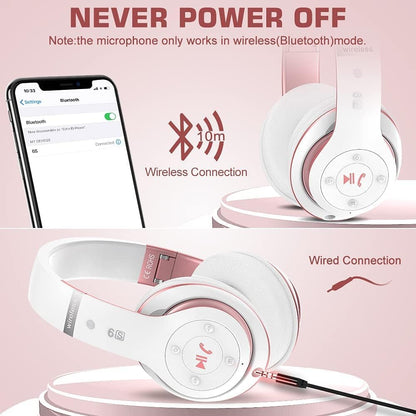 Audífonos inalámbricos Bluetooth 6S sobre la oreja, estéreo de alta...