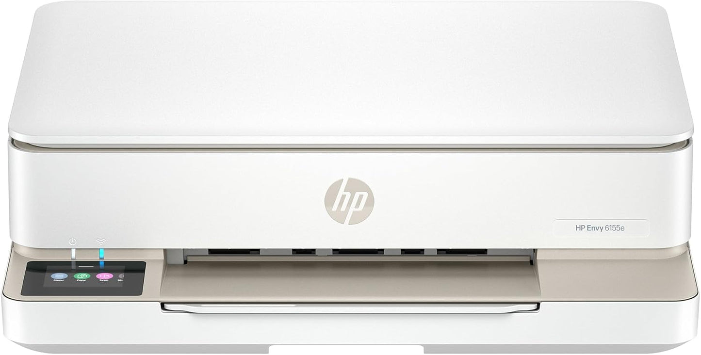 HP Envy 6155e Impresora inalámbrica todo en uno de inyección de tinta a color, Portobello, Imprimir, escanear, copiar, Impresión dúplex Ideal para el hogar, prueba de 3 meses de Instant Ink incluida