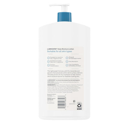Lubriderm, Loción de Humectación Diaria Libre de Fragancia + Pro-Ce...