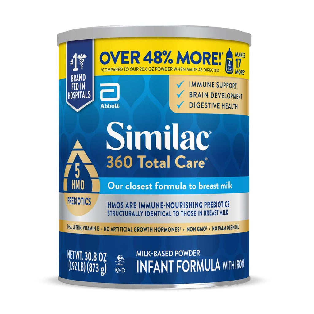 Similac 360 Total Care Fórmula infantil, con 5 prebióticos HMO, nue...