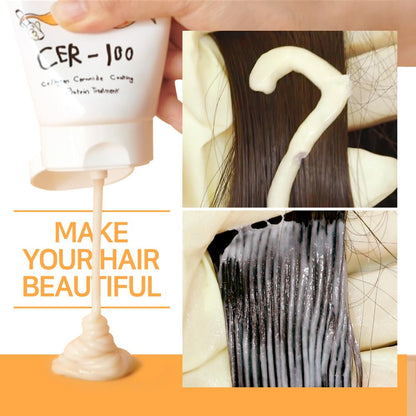 Tratamiento de proteínas de cabello con revestimiento de colágeno E...