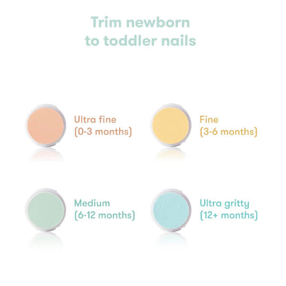 Frida Baby Pulidor de uñas eléctrico | Lima de uñas de bebé segura y fácil, cortaúñas para bebés + kit de recortadora de uñas para recién nacidos, niños pequeños, uñas de manos/pies de los niños, 4