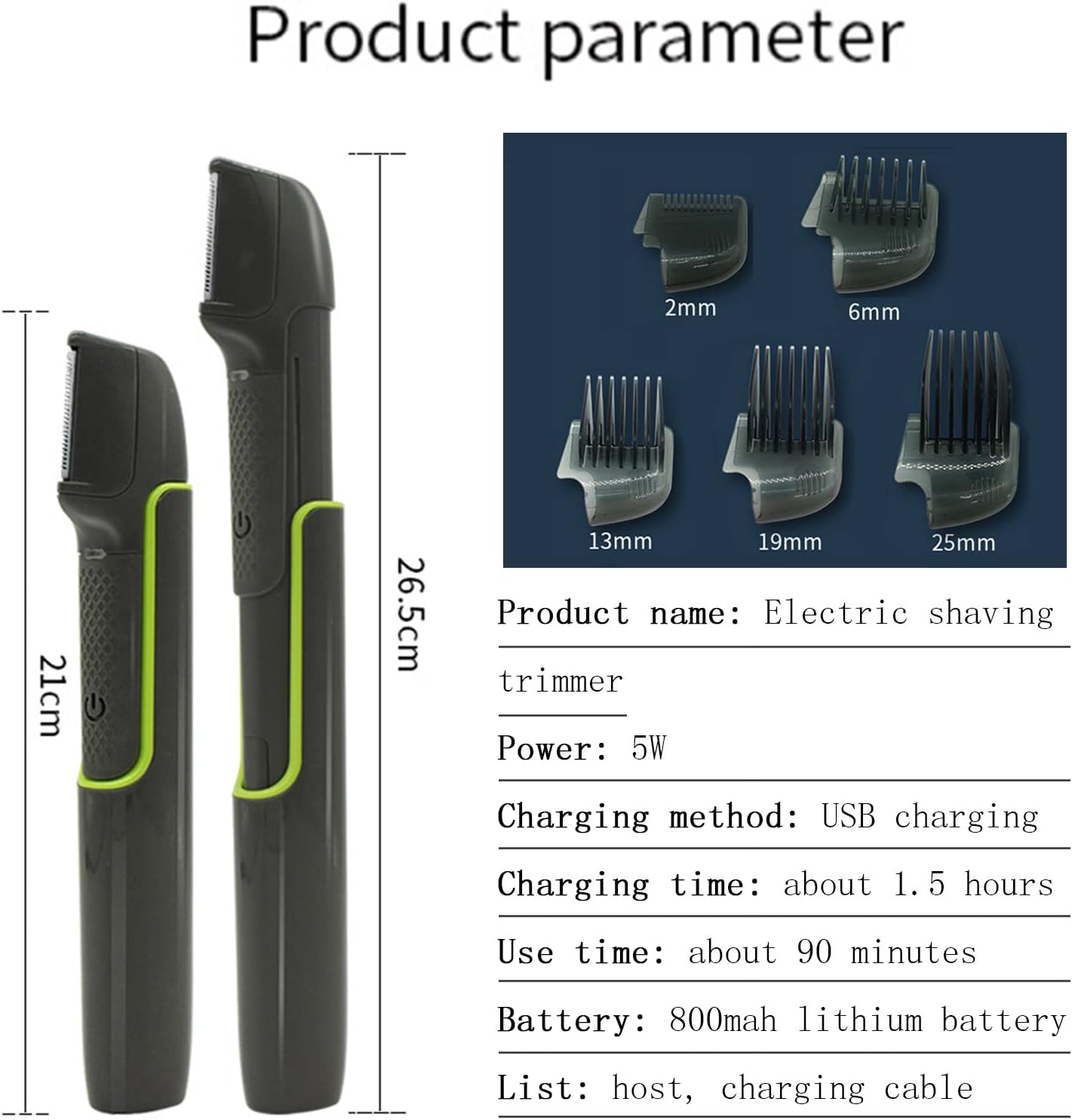 XQSSB Recortador corporal recargable para hombres, afeitado húmedo...