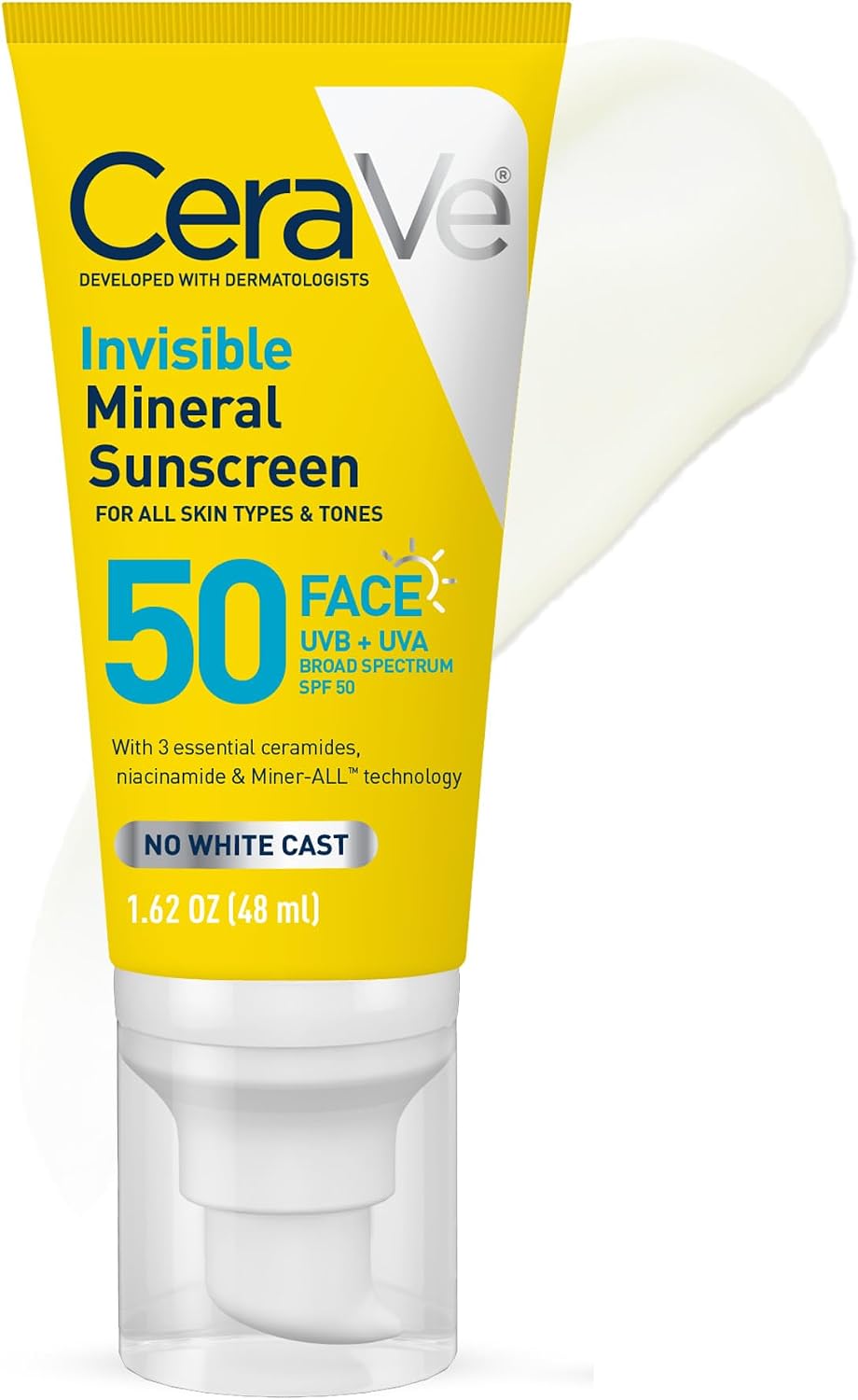 CeraVe - Protector solar mineral invisible SPF 50, protector solar...