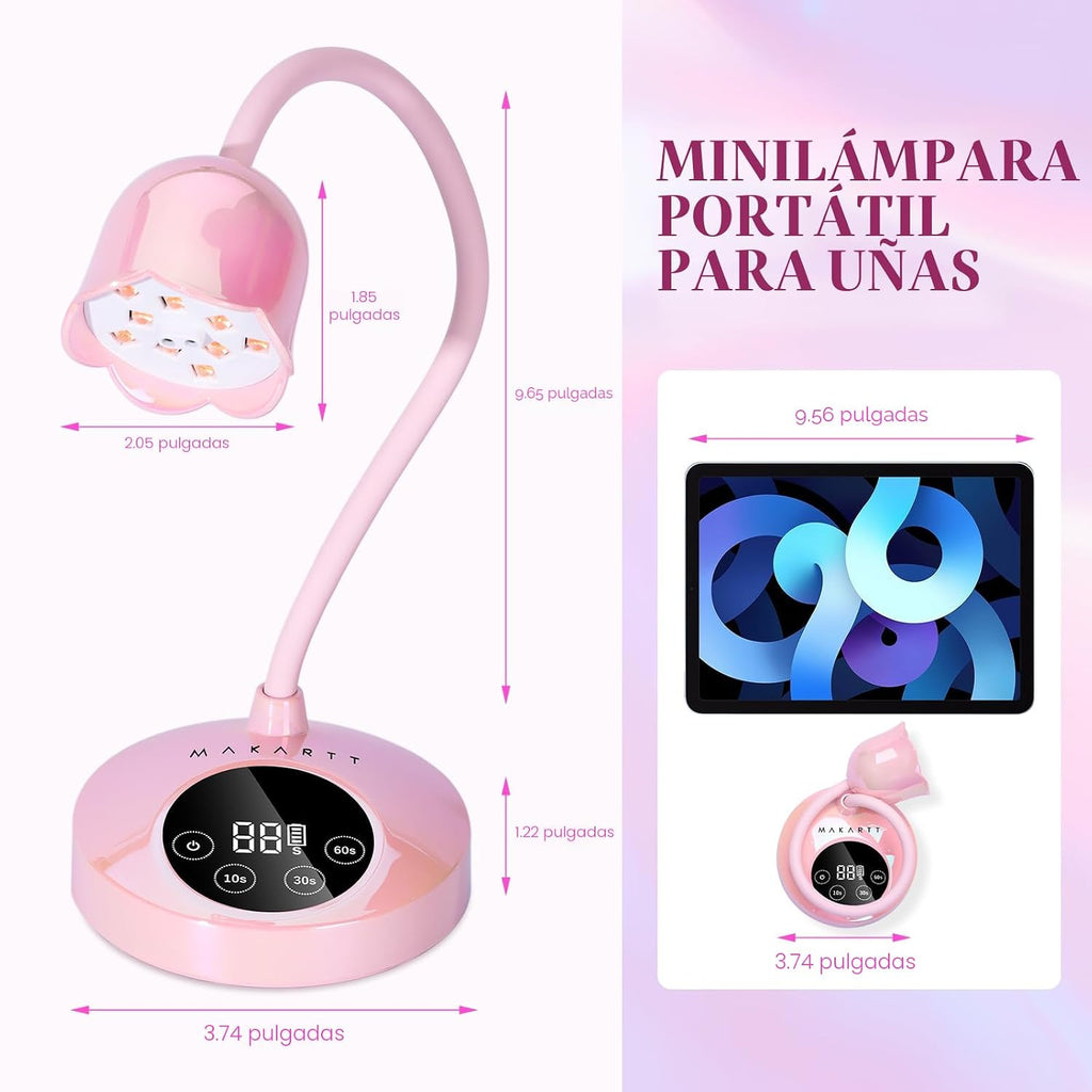 Makartt Flash Cure - Lámpara de uñas UV para uñas de gel, diseño de...