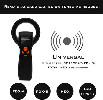 Smoostart Escáner universal de microchip para mascotas, lector de m...