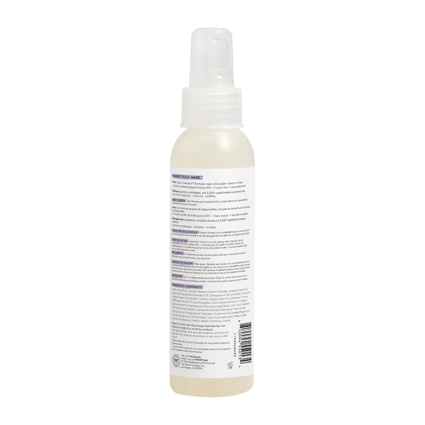 The Honest Company Acondicionador desenredante para el cabello, aco...